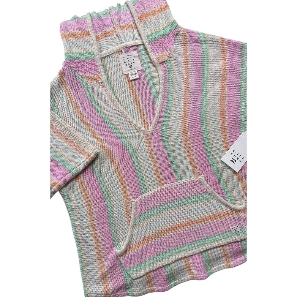 Billabong Women's Baja Beach Knit Sweater Hooded V-Neck Small NWT - 1080